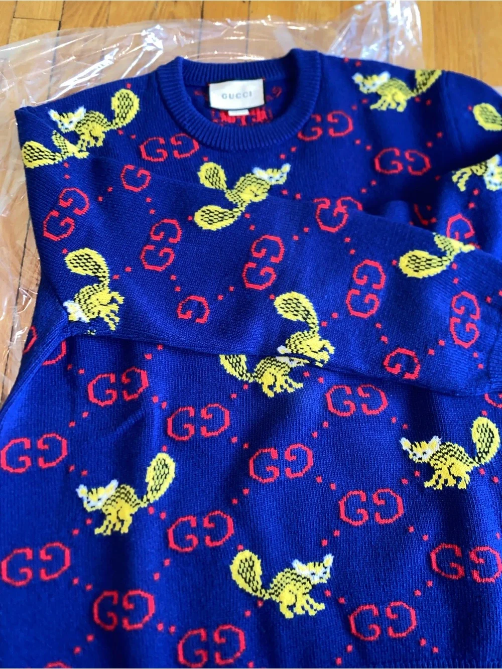 Gucci monogram freya hartas GG wool sweater Sz (XXXL)